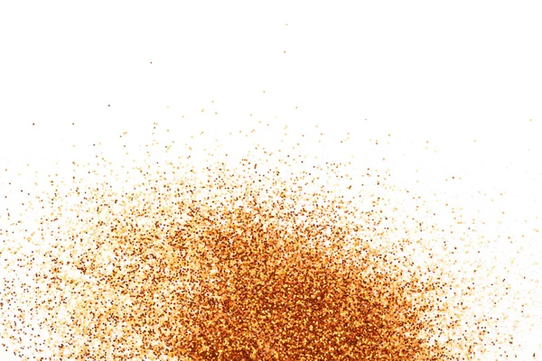 Guld Glitter Isolerad Vit Bakgrund Lyx Skönhet Kosmetisk Cirkel Gyllene — Stockfoto
