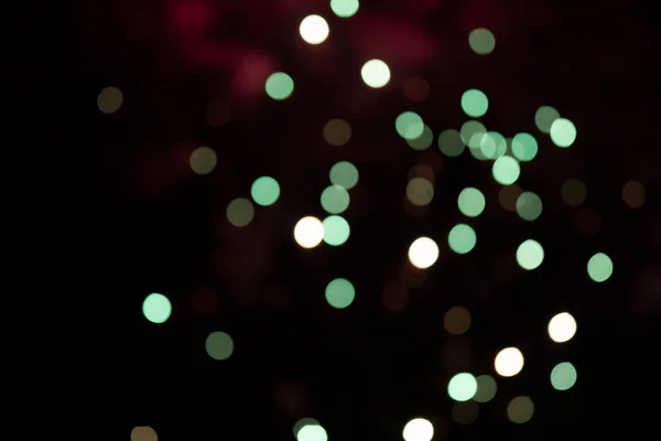 Black Background Bokeh Explosions Colorful Fireworks — Stock fotografie