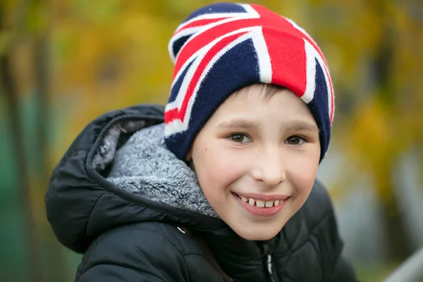 Happy Child Hat British Flag Royalty Free Stock Photos