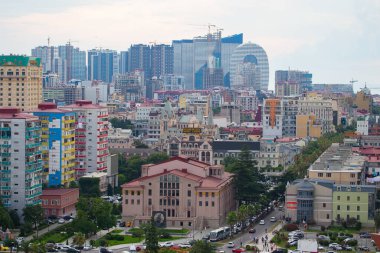 August 07, 2022. Georgia, Batumi Batumi city coastline from above clipart