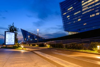 St. Petersburg, Rusya - 13 Eylül 2024 Lakhta Merkezi. Avrupa 'nın en yüksek gökdeleni ve dünyanın en kuzeydeki en yüksek binası St. Petersburg' dadır..