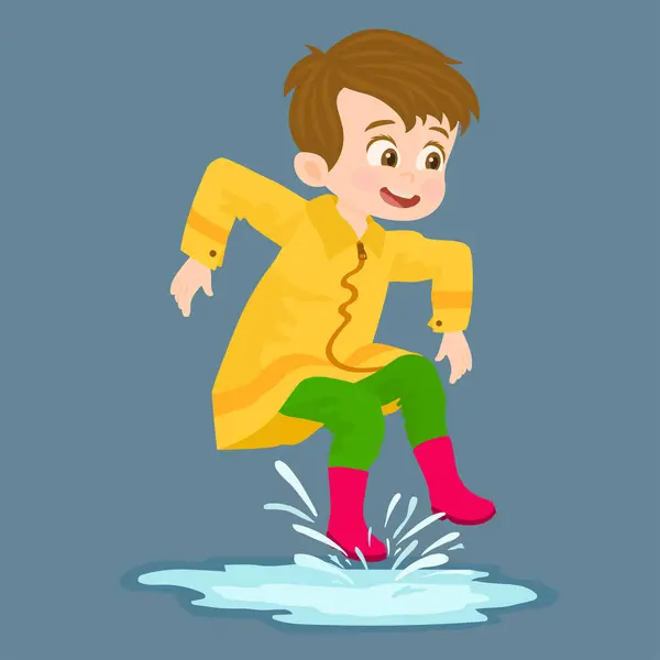 Mutlu çocuklar sonbahar duşunun altında