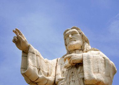 San Juan del Sur, Nikaragua sahillerinde İsa 'nın heykeli.
