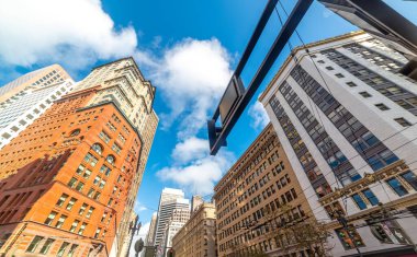San Francisco finans bölgesi içinde gökdelenler. Kaliforniya, ABD