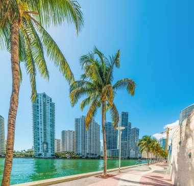 Riverwalk Miami şehir merkezinde. Florida, ABD