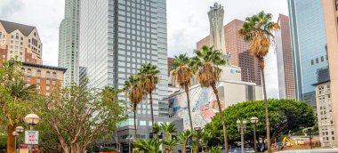 Los Angeles, ABD - 27 Ekim 2016: Los Angeles şehir merkezi