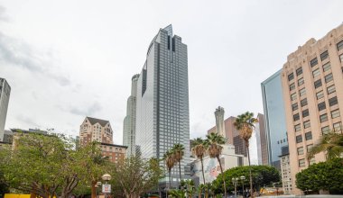 Los Angeles, ABD - 27 Ekim 2016: Los Angeles şehir merkezi