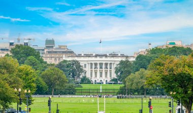 Washington D.C. 'deki Beyaz Saray' ın ön görüntüsü, ABD