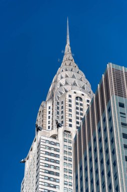 New York City, ABD - 08 Ekim 2024: Dünyaca ünlü Chrysler Binası