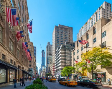 New York, ABD - 08 Ekim 2024: Manhattan 'da şehir hayatı