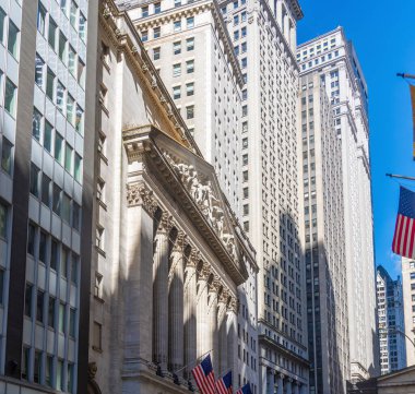 Wall Street New York Borsası Aşağı Manhattan, New York City, ABD