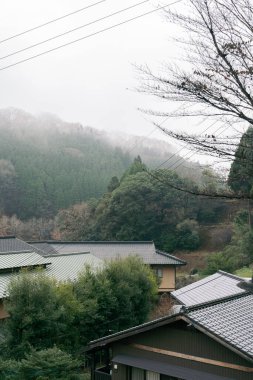 Japon Sıcak Bahar Kasabası, Kumamoto, Japonya 'daki Kurokawa onsen köyü.