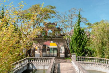 Da Lat, Vietnam - October 31, 2022 : Lam Ty Ni Pagoda temple clipart