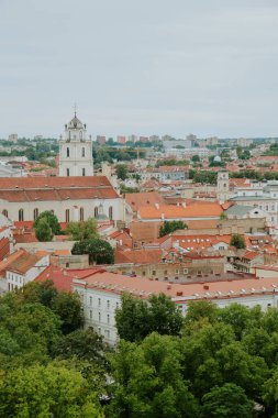 Panoramic view of Vilnius old town in Lithuania