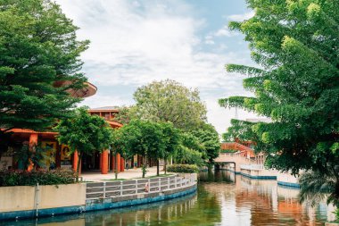 Singapur - 22 Ekim 2022 Sentosa Adası Tatil Köyü