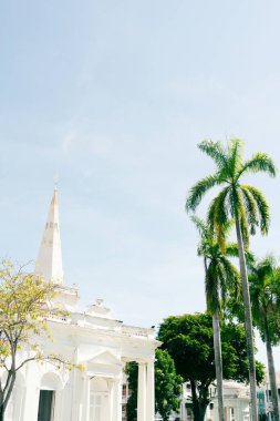 Georgetown St. George 's Anglikan Kilisesi ve Malezya, Penang' daki palmiye ağacı