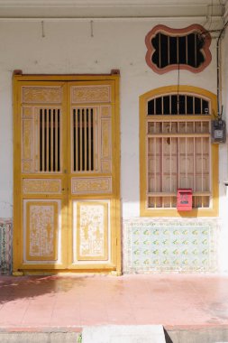 Penang, Malezya - 6 Temmuz 2023: Georgetown Caddesi Geleneksel Malezya Evi