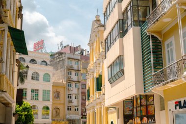 Macau - 19 Eylül 2024: Macao Tarihi Merkezi, Senado Meydanı