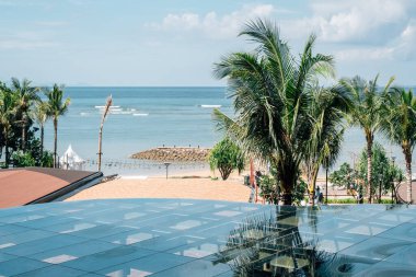 Endonezya, Bali 'deki Icon Bali Sanur plajı manzarası