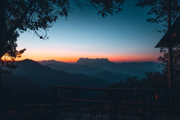 stock image Mountain scenery and early morning light