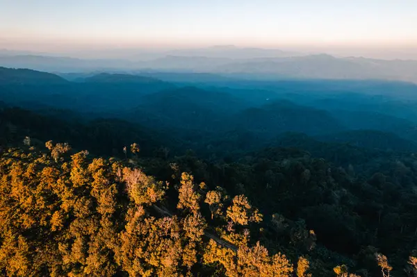 stock image Scenic View Of Mountains During Sunset,Mountain range in the evening