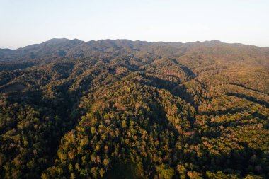 Mountain range in the morning form above