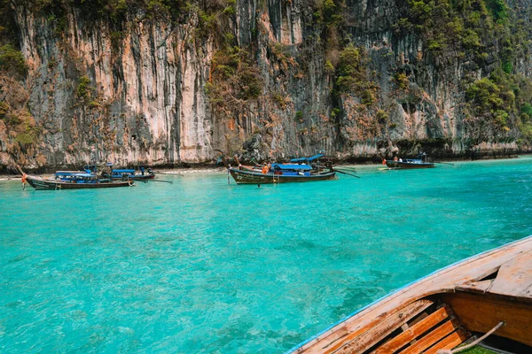 Viaje Barco Cauda Longa Nas Ilhas Phi Phi Verão Ilha — Fotografia de Stock