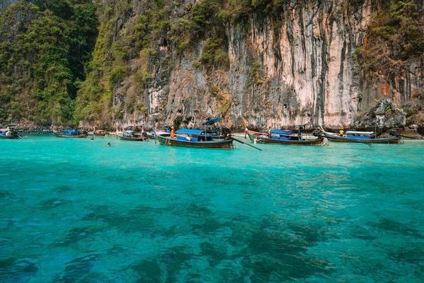 Viaje Barco Cauda Longa Nas Ilhas Phi Phi Verão Ilha — Fotografia de Stock