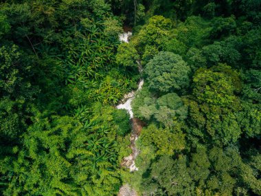 Doğal şelaleler, hava manzarası, su birikintileri ve çevresel koruma