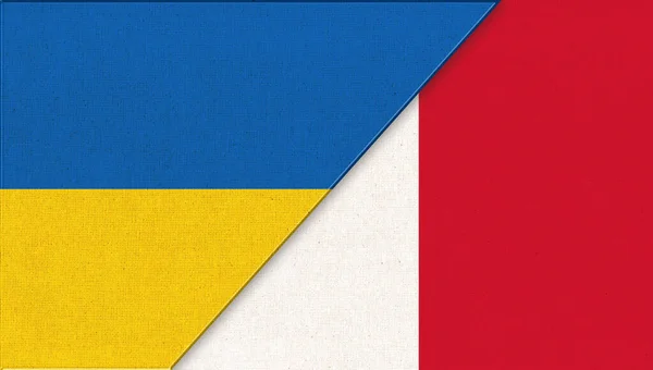 Bandeira Ucrânia Malta Ilustração Duas Bandeiras Juntas Símbolos Nacionais Ucrânia — Fotografia de Stock