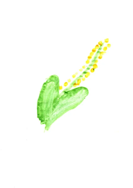 Дети Рисуют Букет Цветов Цветной Яркий Детский Рисунок Рисунок Выполнен — стоковое фото