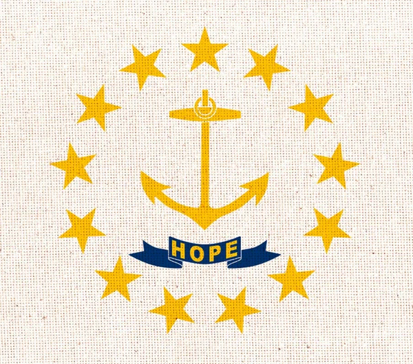 Flaga Rhode Island Flaga Amerykańskiego Stanu Rhode Island Symbol Rhode — Zdjęcie stockowe