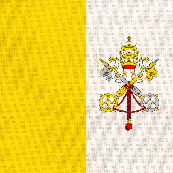 Прапор Святого Престолу Прапор Ватикану Національний Прапор Ватикану Тканині Державний — стокове фото