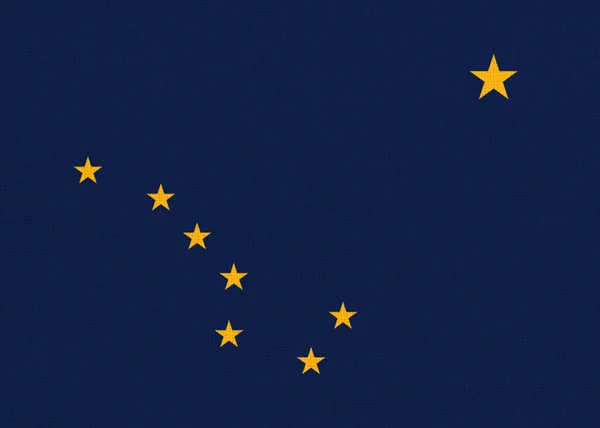Flagge Von Alaska Flagge Des Amerikanischen Bundesstaates Alaska Symbol Von — Stockfoto