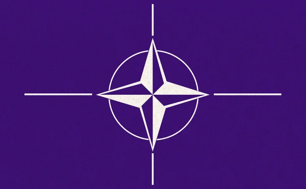 Vnato North Atlantic Treaty Organization Flag Nato International Military Alliance — Stock Photo, Image