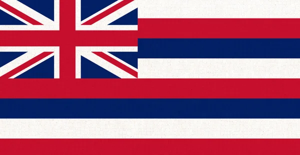 美国州旗 夏威夷织物旗 夏威夷国旗 美国的国旗 夏威夷的象征 美国的州 织物及面料 — 图库照片