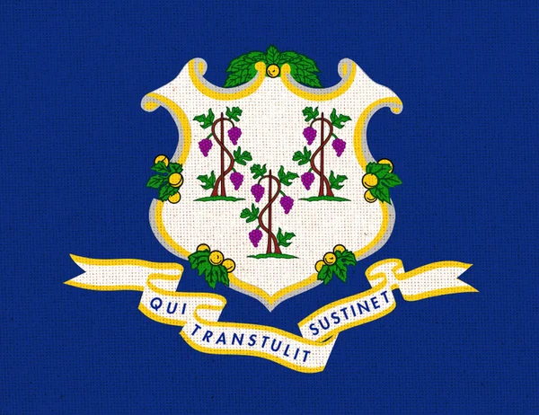 Flaga Amerykańskiego Stanu Connecticut Flagi Stanów Zjednoczonych Flaga Tkaniny Connecticut — Zdjęcie stockowe
