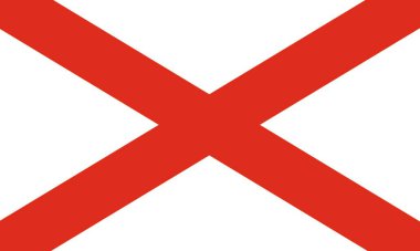 Amerikan bayrağı Alabama bayrağı. Dokulu arka planda Alabama bayrağı. Alabama 'nın renkli bayrağı. Amerikan devletinin sembolü