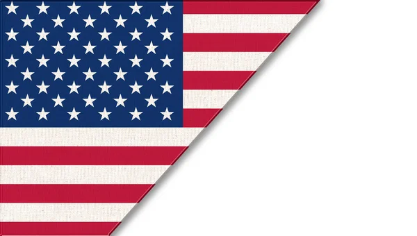 Vlajky Usa Kopírovat Prostor Americká Vlajka Bílým Místem Pro Text — Stock fotografie