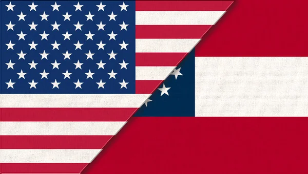 Banderas Estados Unidos Georgia Concepto Político Banderas Georgia Estados Unidos — Foto de Stock