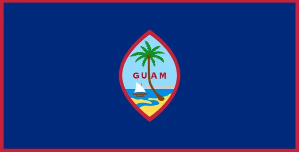 Σημαία Του Γκουάμ Επίσημο Σύμβολο Του Οργανωμένου Ενσωματωμένου Εδάφους Των — Φωτογραφία Αρχείου