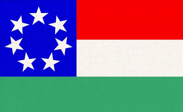 Flag Kolonia Part Micronesia National Symbol Micronesia Sign Island Territory — Stock Photo, Image