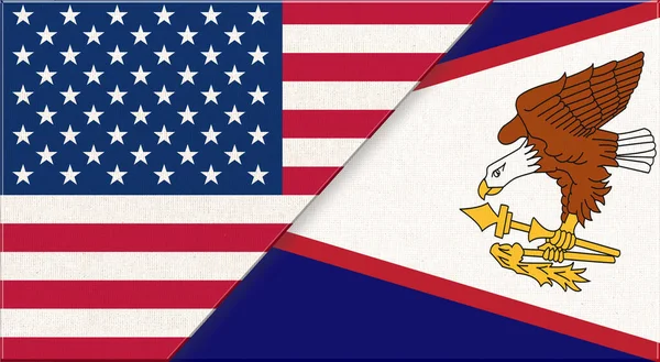 Flags Usa American Samoa American American Samoa National Flags Fabric — Stock Photo, Image