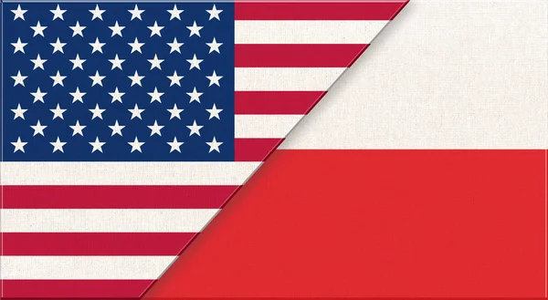 Flags of USA and Indonesia. American and Indonesian national flags on fabric surface. Flag of USA and Indonesia - 3D illustration. diplomatic relations two countries. American and Indonesian relations