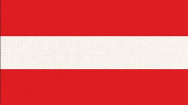Kumaş yüzeyinde Avusturya bayrağı. Dokulu arka planda Avusturya bayrağı. Kumaş dokusu. Avusturya Cumhuriyeti. Avrupa ülkesi