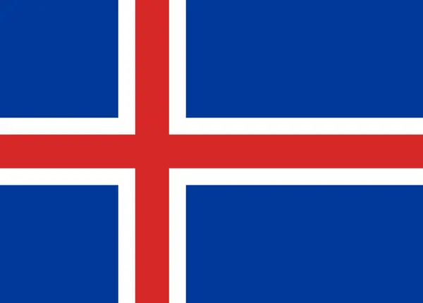 冰岛国旗 冰岛国旗 冰岛国旗 冰岛共和国 欧洲国家 — 图库照片#
