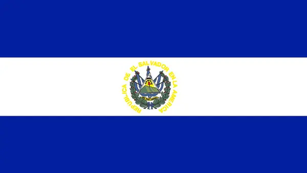 Vlag Van Salvador Salvadoraanse Vlag Nationaal Symbool Republiek Salvador Salvador Stockfoto