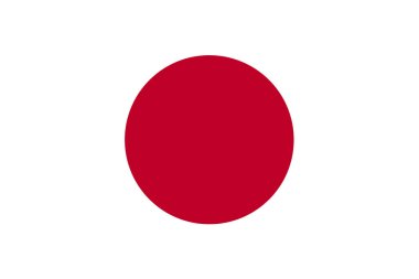 Japonya bayrağı. Kumaş yüzeyinde Japon bayrağı. Kumaş dokusu. Arka planda Japonya 'nın ulusal sembolü. Ada ülkesi, Asya ülkesi