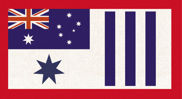 Флаг гражданской авиации Австралии. Иллюстрация почетного флага Австралии. Символ австралийской чести