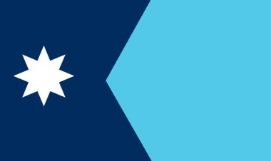 Amerikan devleti Minnesota 'nın kumaş yüzeyindeki yeni bayrağı. ABD 'nin Minnesota eyaletinin kumaş yüzeyindeki bayrağı. Yeni kabul edilen resmi Minnesota devlet sembolü